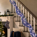 Tinsel Garland in Blue and Silver Sheer