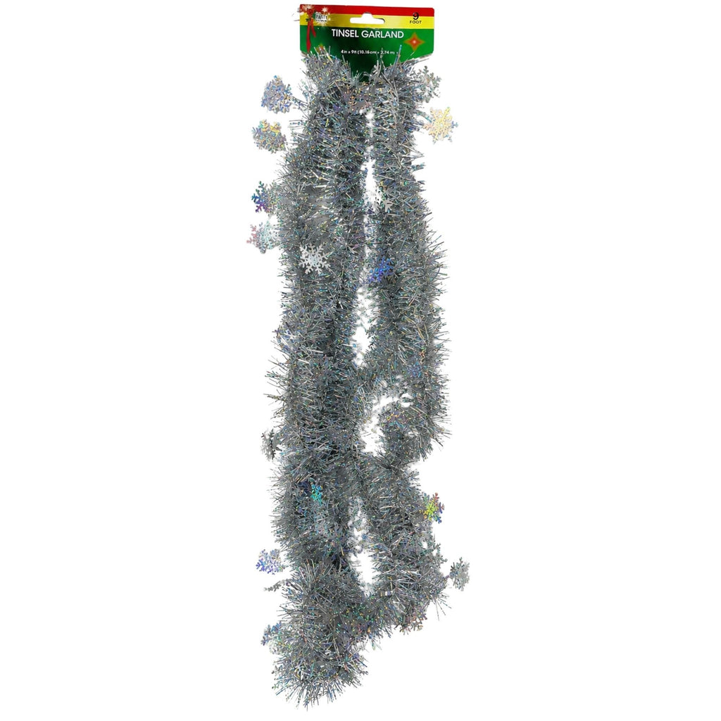 Tinsel Garland in Silver Sheer