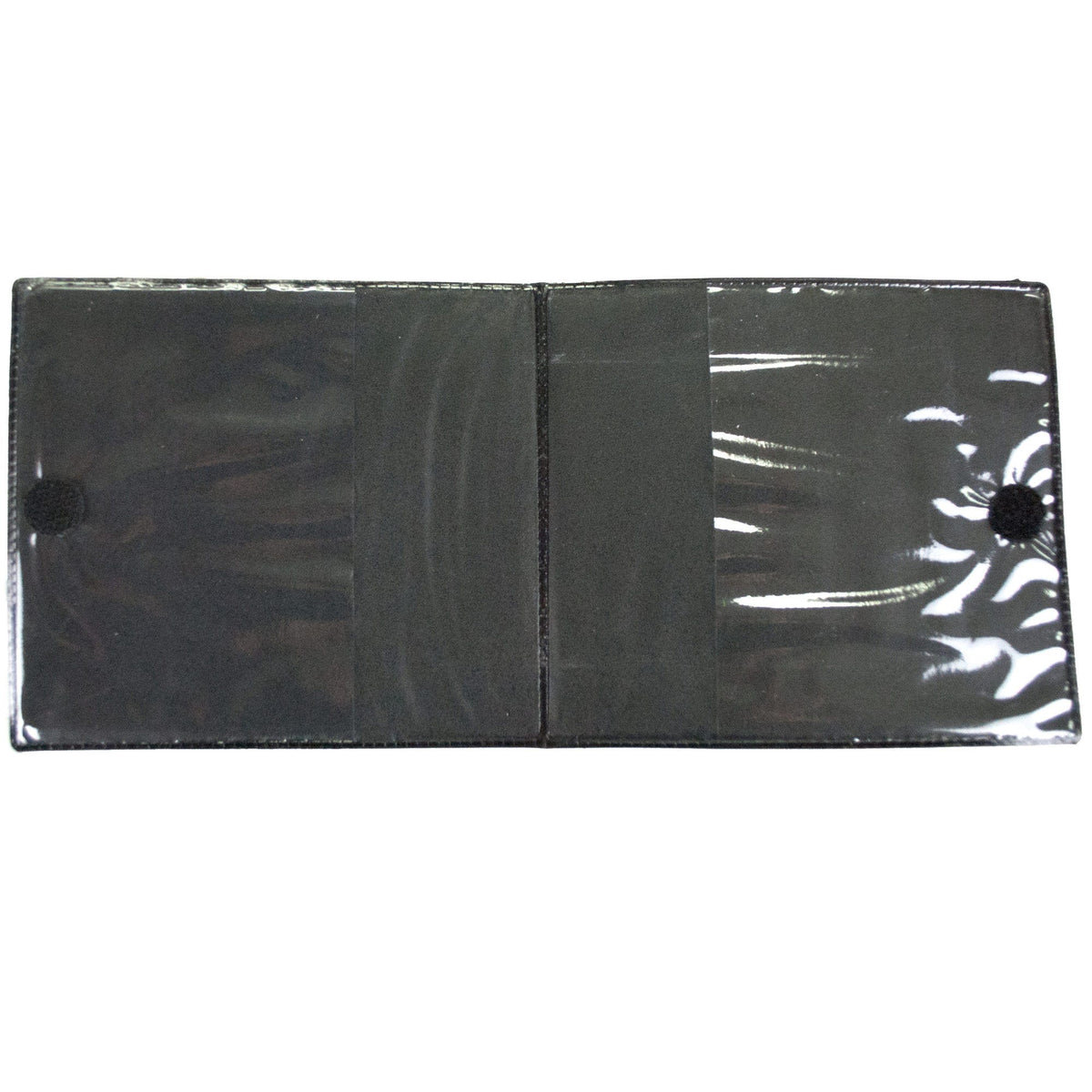 Auto Registration & Insurance Case — Black Document Wallet with Clear Pockets
