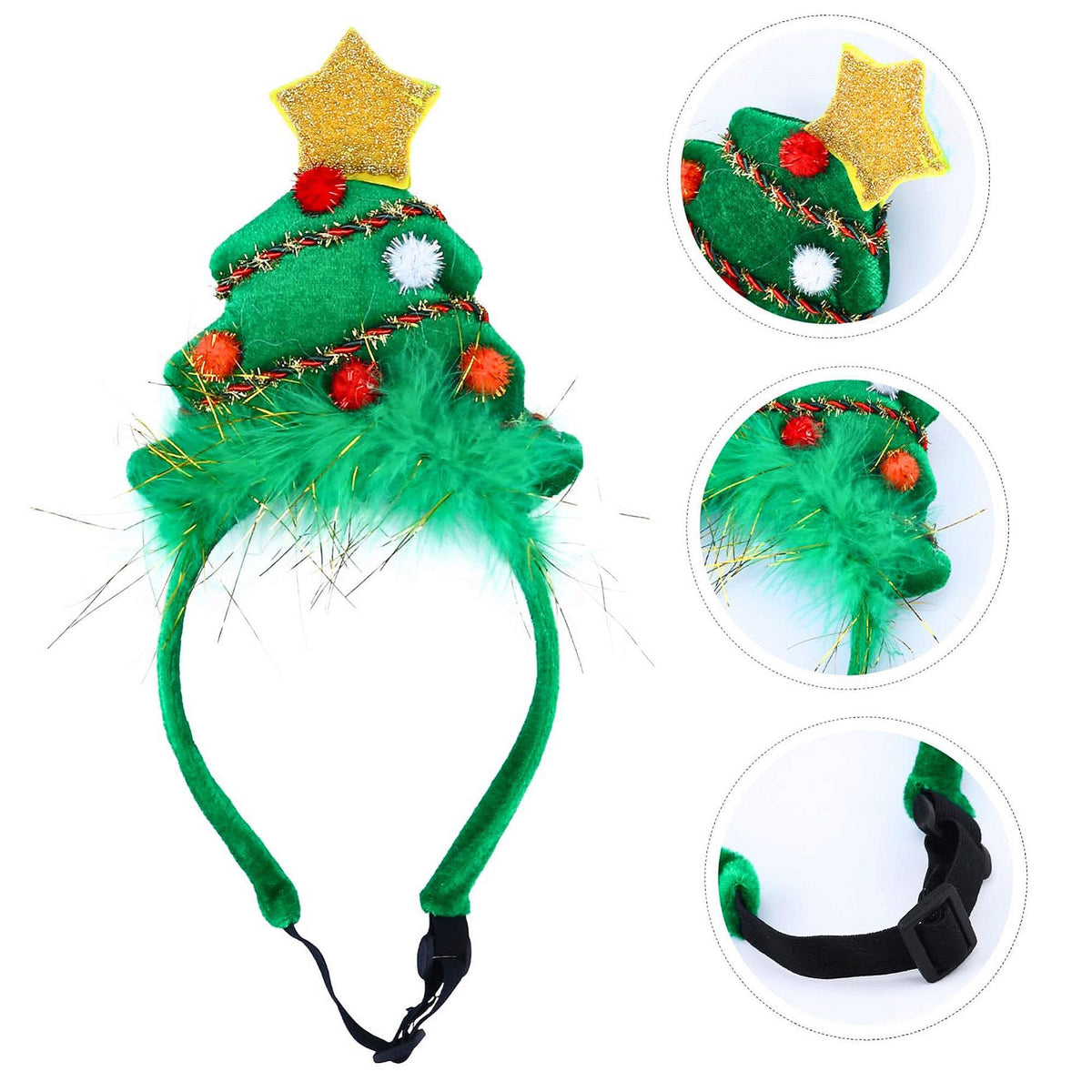 Christmas Holiday Pet Adjustable Headband Accessory — Assorted Styles