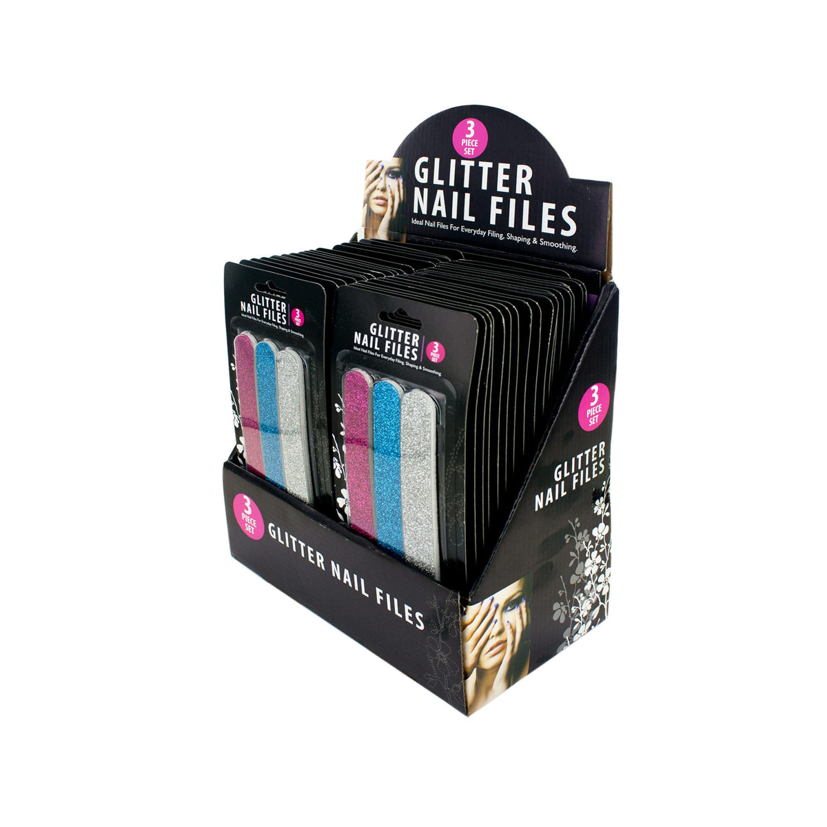 Glitter Nail File Set — Pack of 3