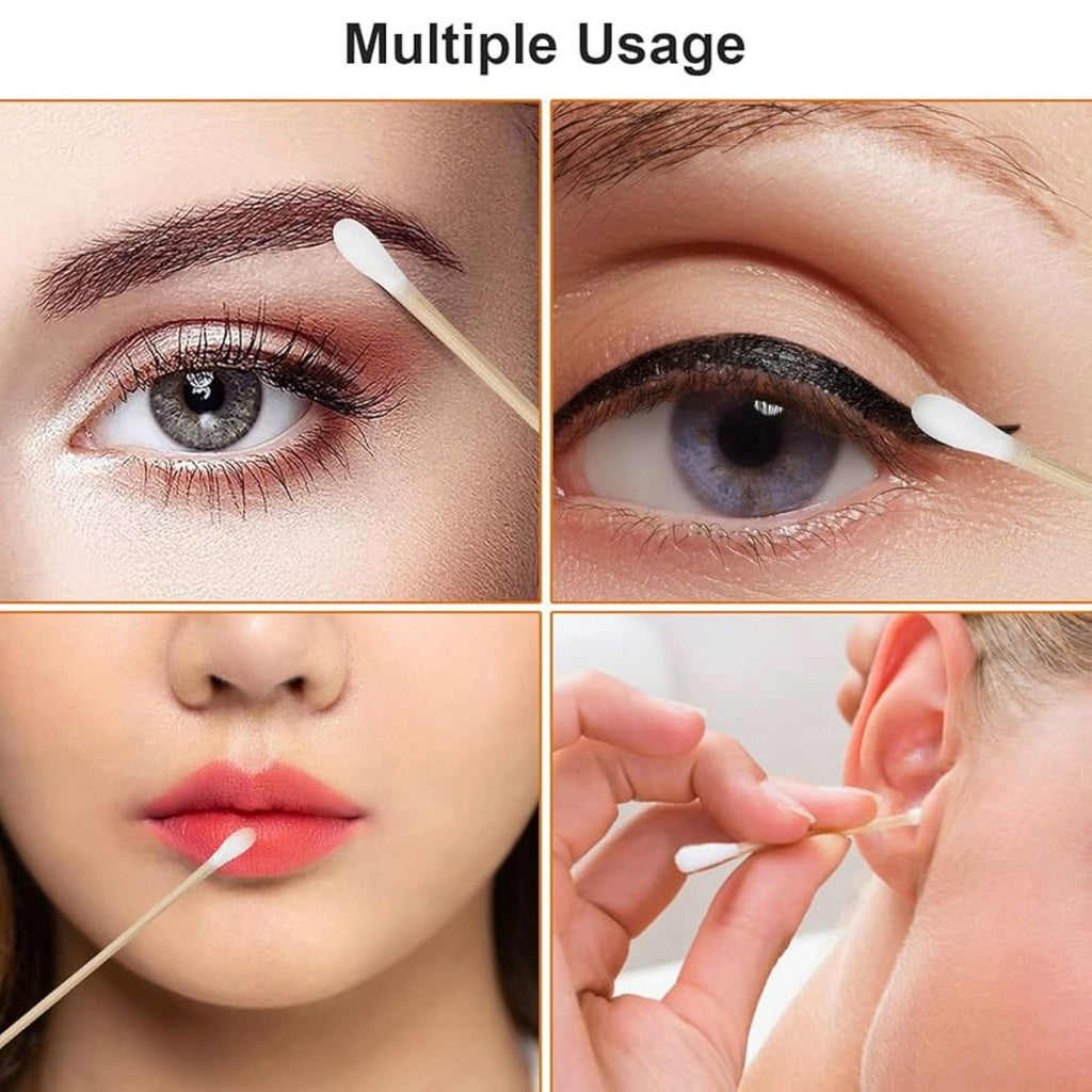 Cotton Tip Cosmetic Applicators 6 Inch — Pack of 100