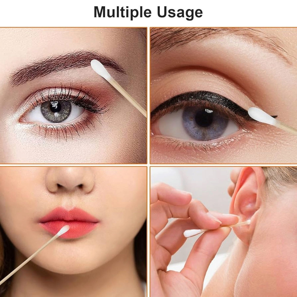 Cotton Tip Cosmetic Applicators 6 Inch — Pack of 100