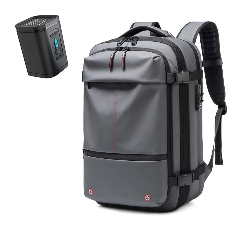 Mochila de viaje de compresión al vacío para hombre, 17 pulgadas, de gran capacidad para negocios, viaje y senderismo.
