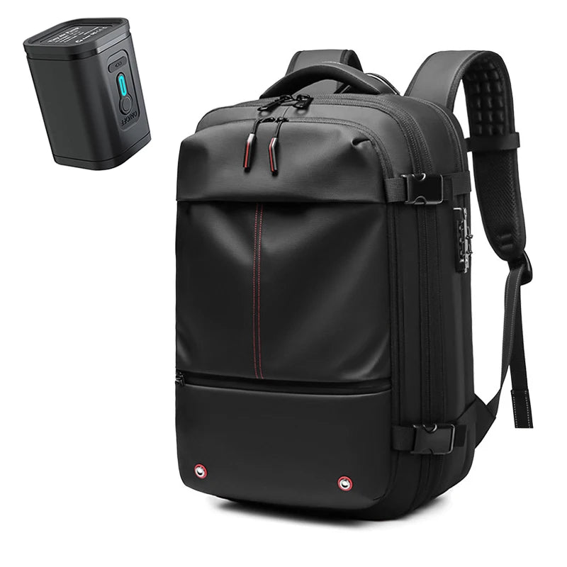 Mochila de viaje de compresión al vacío para hombre, 17 pulgadas, de gran capacidad para negocios, viaje y senderismo.