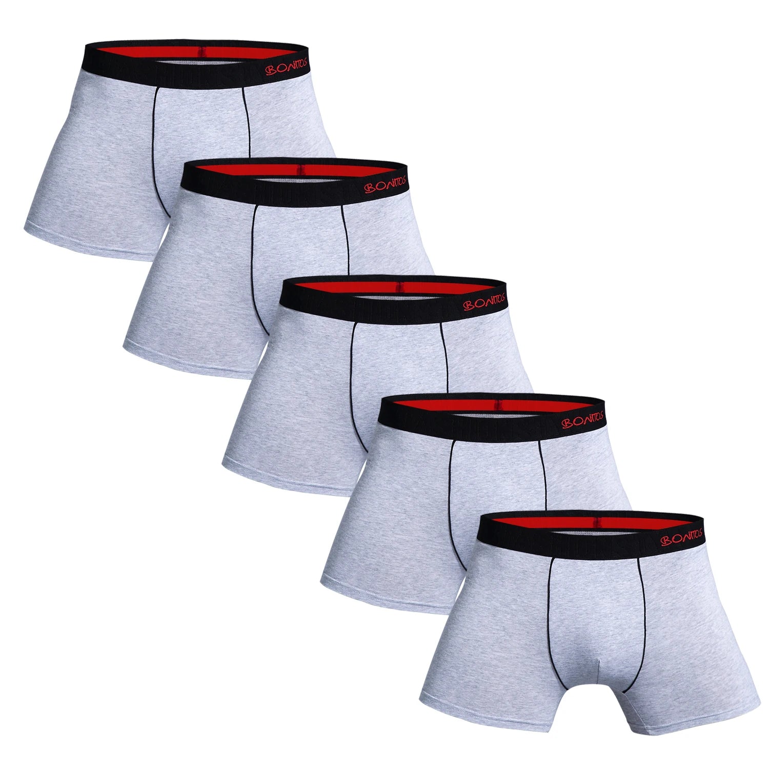Paquete de 5 piezas, ropa interior de algodón para hombre, Kit antideslizante para gimnasio.