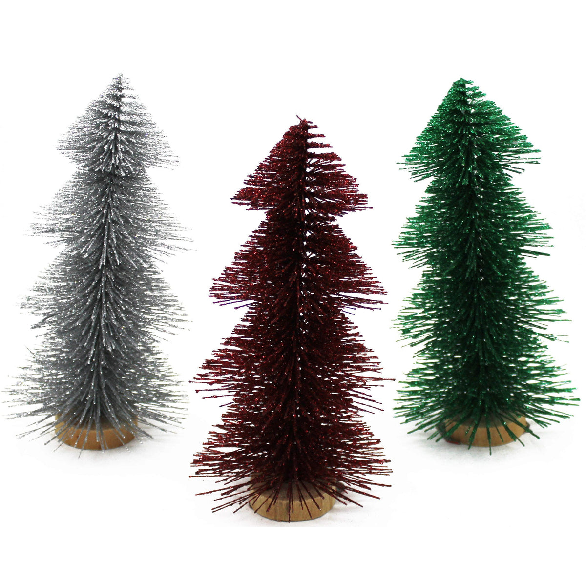 Christmas Trees Bottle Model Table Top Decorations — Assorted Colors
