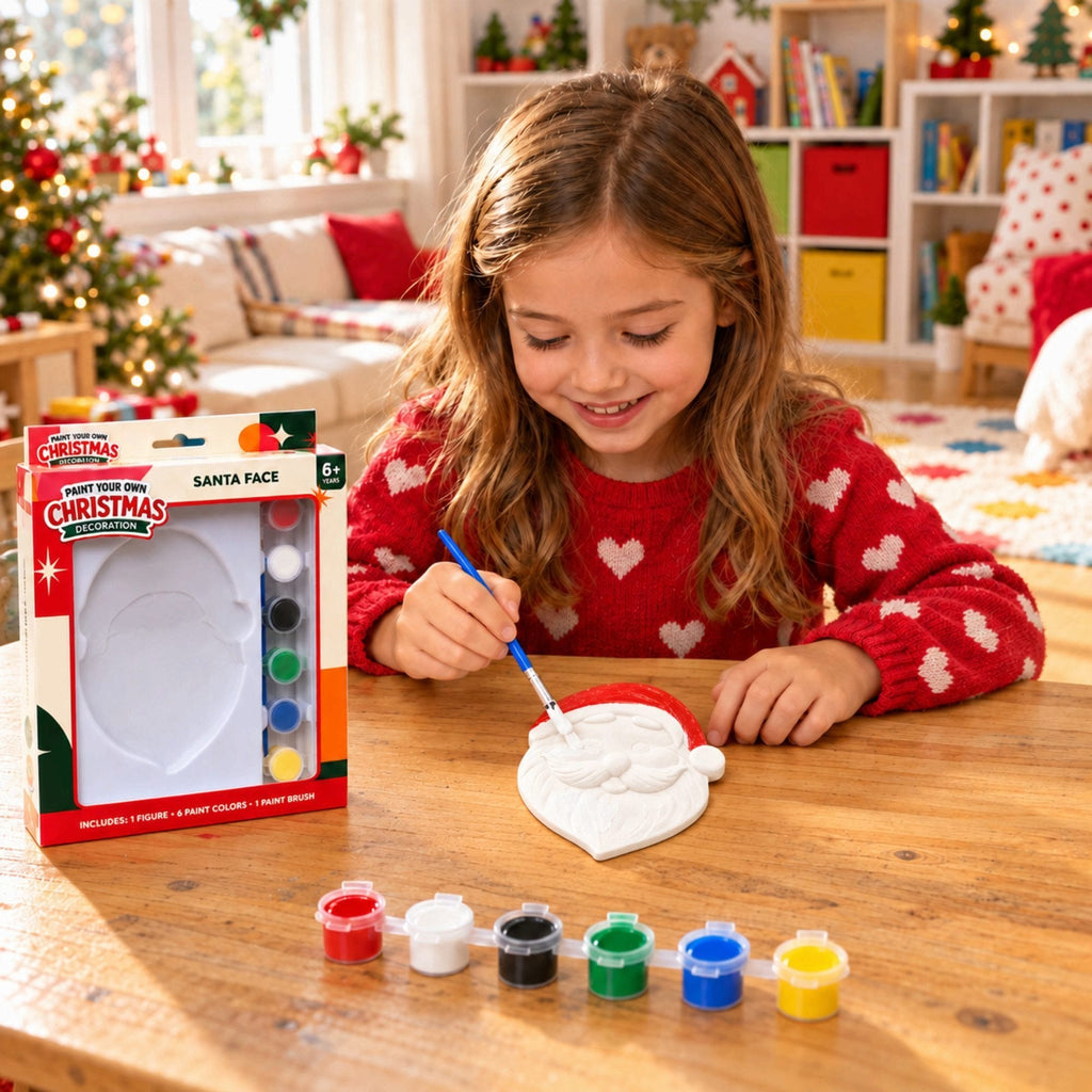DIY Paint Your Own Santa Face Christmas Festive Holiday Craft Set