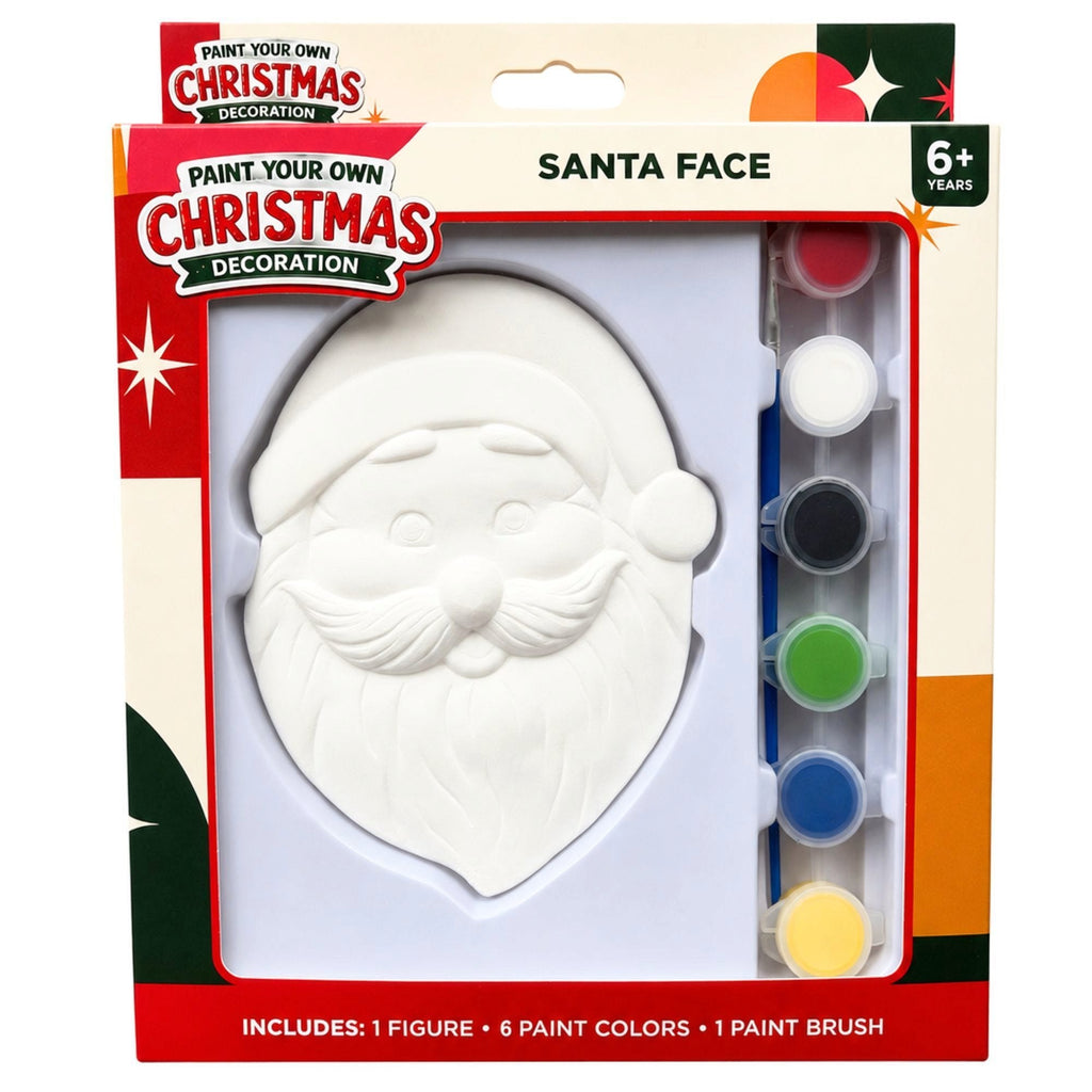 DIY Paint Your Own Santa Face Christmas Festive Holiday Craft Set