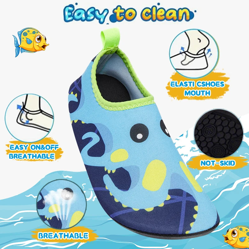 Zapatos de playa para niños y niñas, natación, de secado rápido.