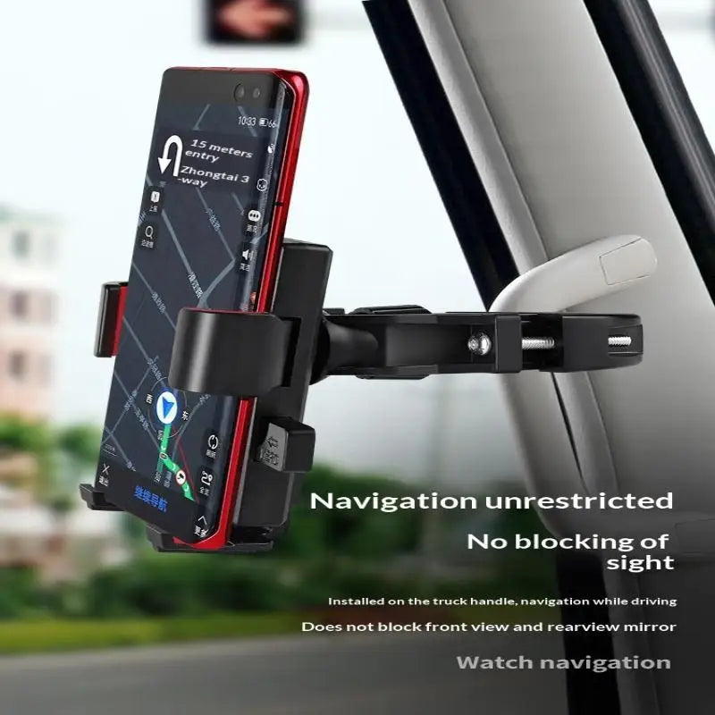 Soporte para Teléfono de Camión/Autobús, Manos Libres, Rotación 360°, Agarre Estable Antivibraciones, Universal para Conductores de Camiones/Autobuses, Uso con GPS