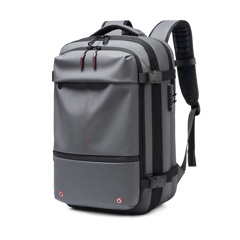 Mochila de viaje de compresión al vacío para hombre, 17 pulgadas, de gran capacidad para negocios, viaje y senderismo.