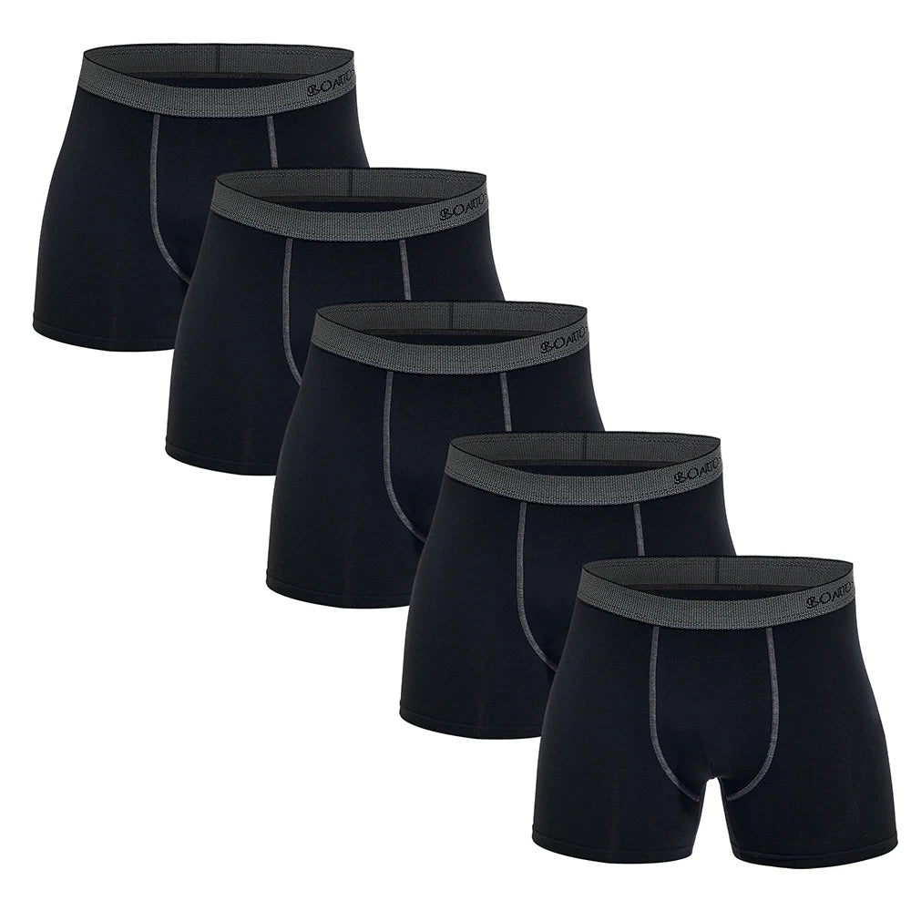 Paquete de 5 piezas, ropa interior de algodón para hombre, Kit antideslizante para gimnasio.