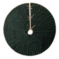 Emerald Green Velvet Christmas Tree Skirt — Gold Trim