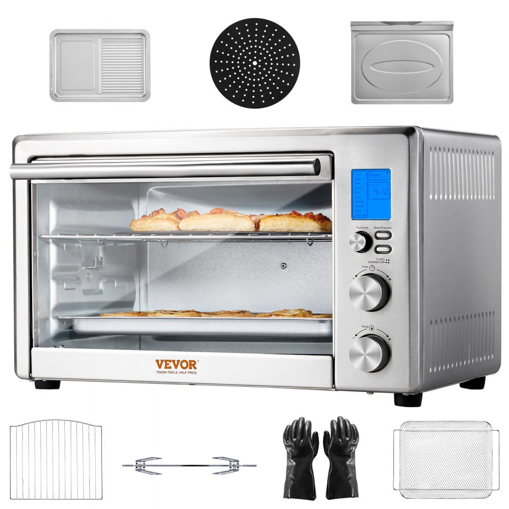Horno Tostador con Freidora de Aire VEVOR 13 en 1 — 28 L, 1800 W, Convección 360°