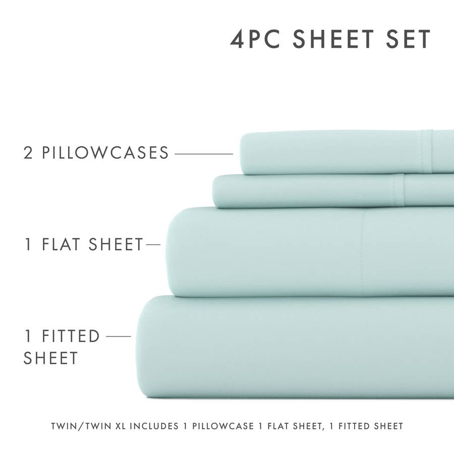 Premium Microfiber Bed Sheet Set — 4 Piece (Ultra Soft)